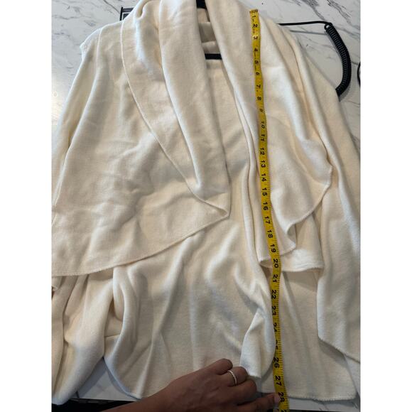 Anthropologie MOTH Open Front Sleeveless Cardigan Vest Cream Waterfall Knit - Picture 6 of 7